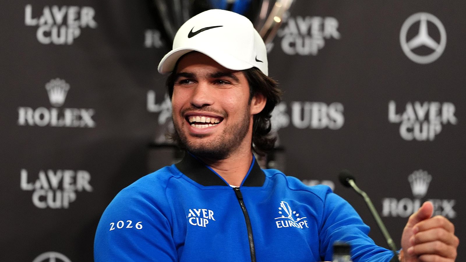 Carlos Alcaraz, en la previa de la Laver Cup