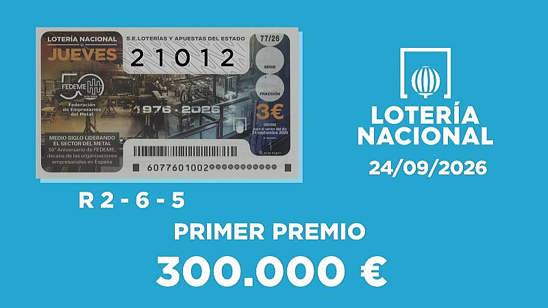Sorteo de la Loter�a Nacional del 24/09/2026 - Ver ahora