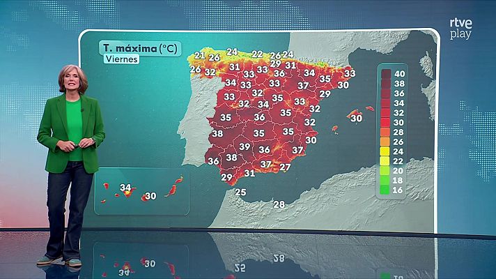 El tiempo - Aumento notable de las máximas en el interior del Cantábrico 