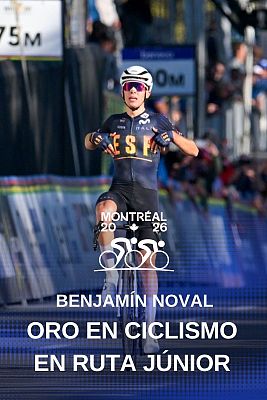 Ciclismo - Benjamín Noval hace doblete de oro júnior en Montreal con la victoria en la prueba en ruta