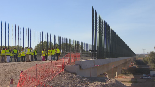 Las obras del corredor navarro de alta velocidad entre Castej�n y Pamplona est�n ya al 75 %