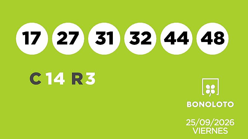 Sorteo de la Lotería Bonoloto y Euromillones del 25/09/2026 - Ver ahora