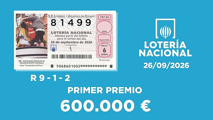 SELAE - Sorteo de la Lotería Nacional del 26/09/2026