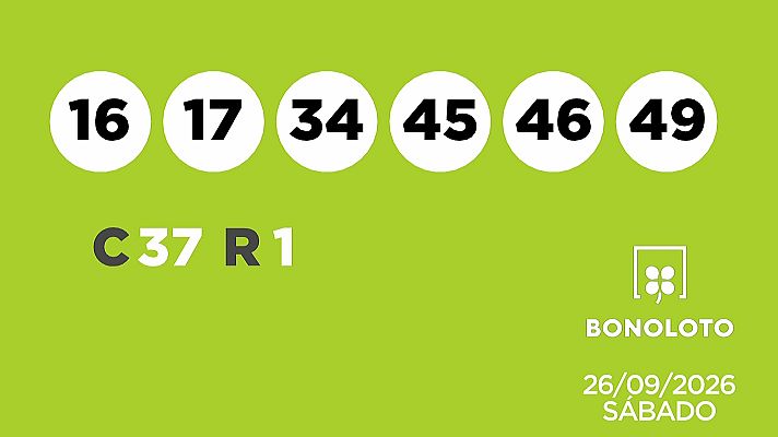SELAE - Sorteo de la Lotería Bonoloto del 26/09/2026