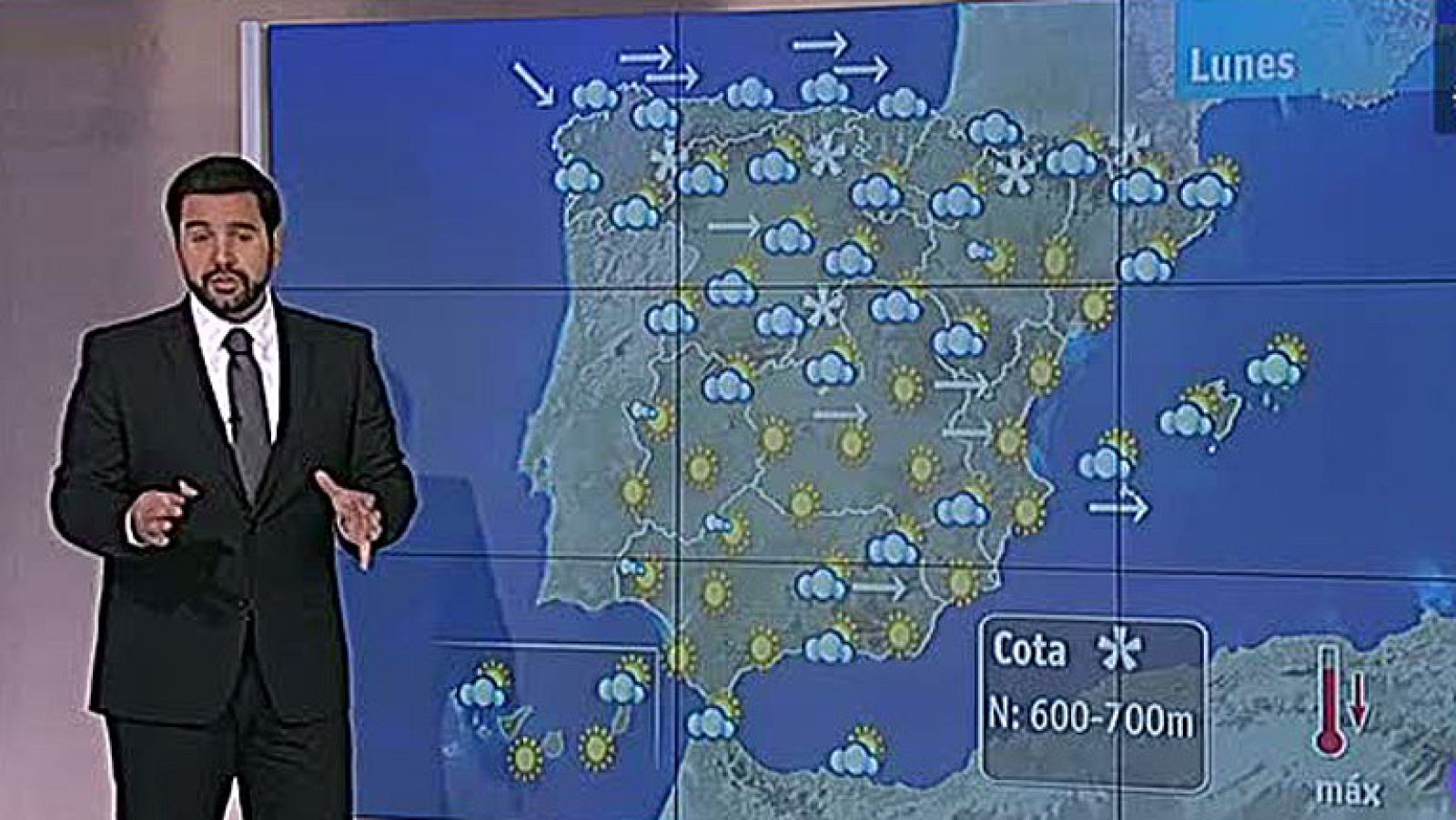 Rachas de viento muy fuerte en el litoral cantábrico y nieve en cotas bajas en el norte - El tiempo | Ver