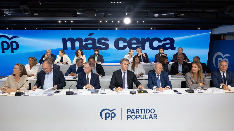 Alberto Núñez Feijóo preside la Junta Directiva Nacional del PP, a 28 de septiembre de 2026