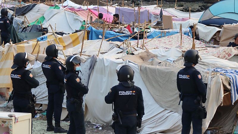 Las lluvias empeoran la situación de los migrantes en Ceuta