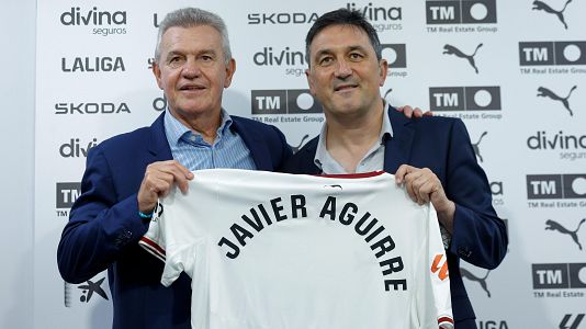 Javier Aguirre, presentado con el Valencia CF: "Con la historia de este club uno no puede deambular en el campo"