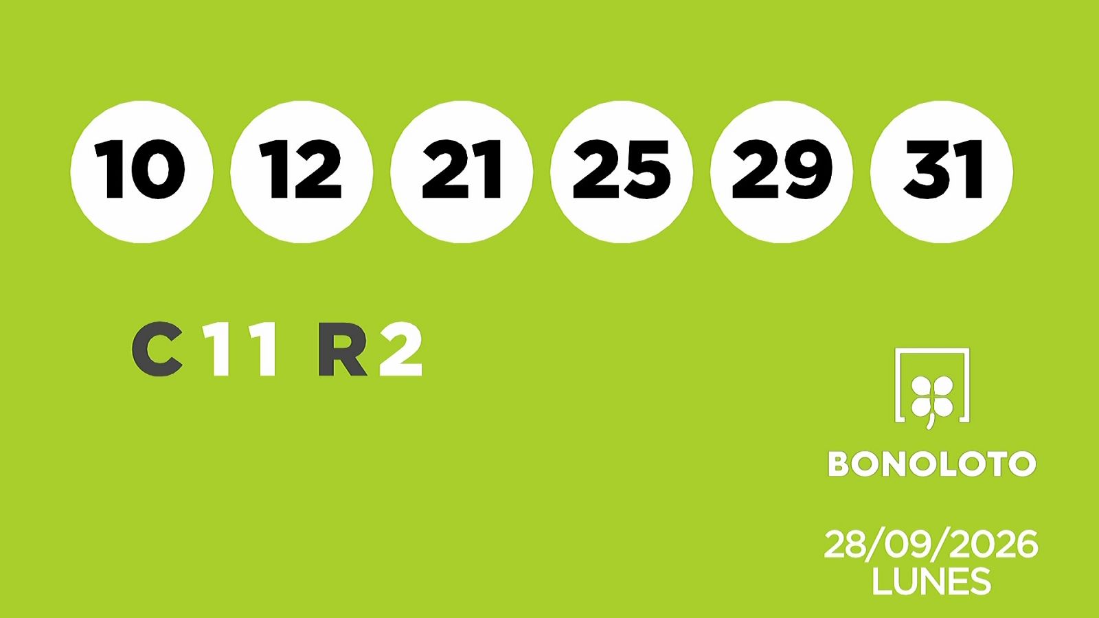 Sorteo de la Lotería Bonoloto del 28/09/2026 - Ver ahora
