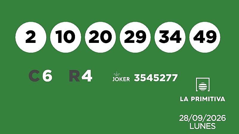Sorteo de la Lotería Primitiva y Joker del 28/09/2026 - Ver ahora