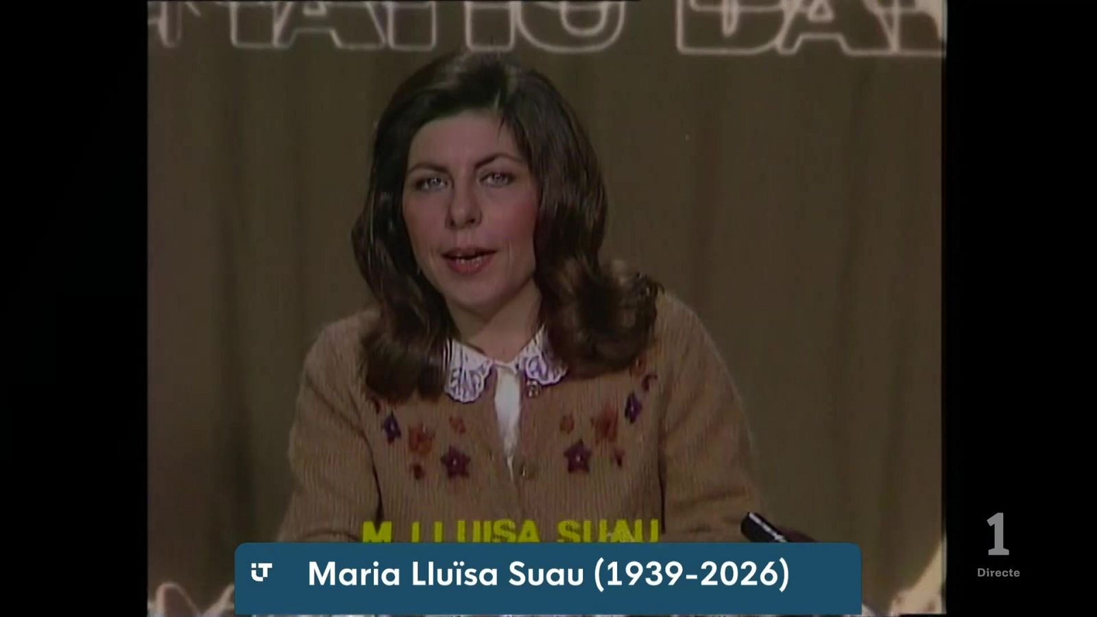 Mor Maria Lluïsa Suau, primera presentadora de l'Informatiu Balear