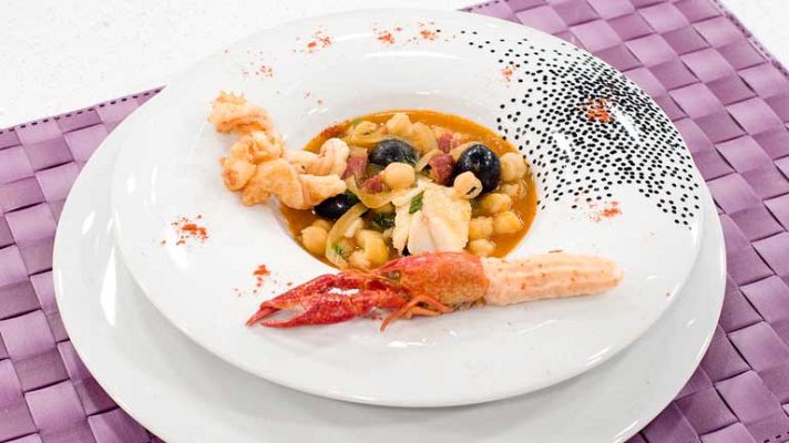 RTVE Cocina - Bacalao con garbanzos y aceitunas