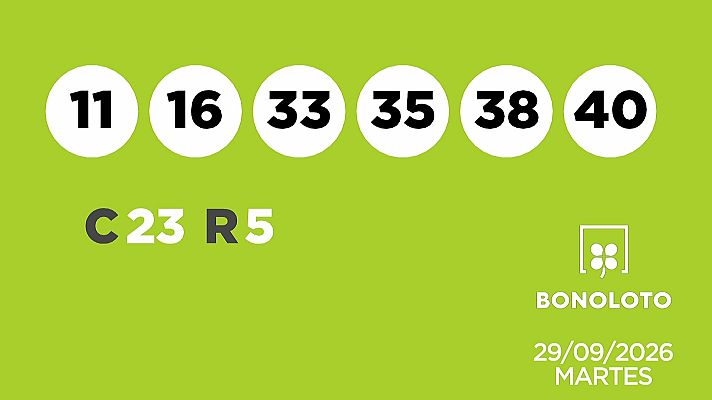 SELAE - Sorteo de la Lotería Bonoloto y Euromillones del 29/09/2026