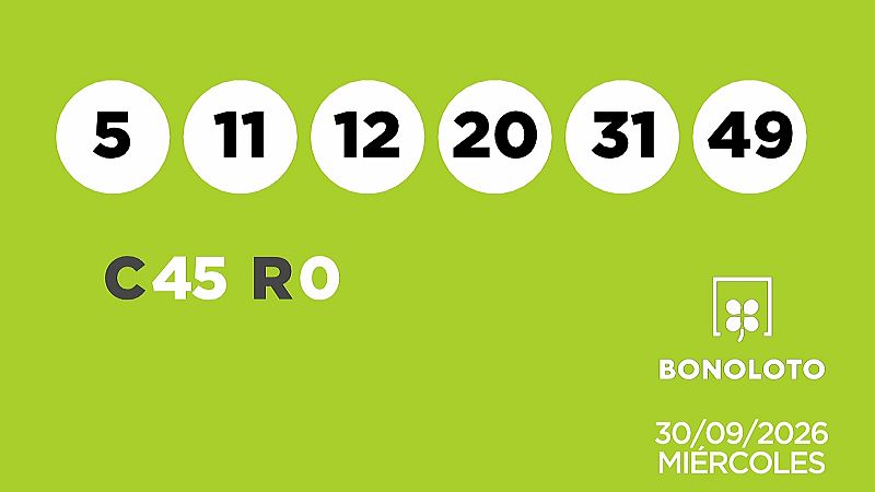 Sorteo de la Lotería Bonoloto del 30/09/2026 - Ver ahora