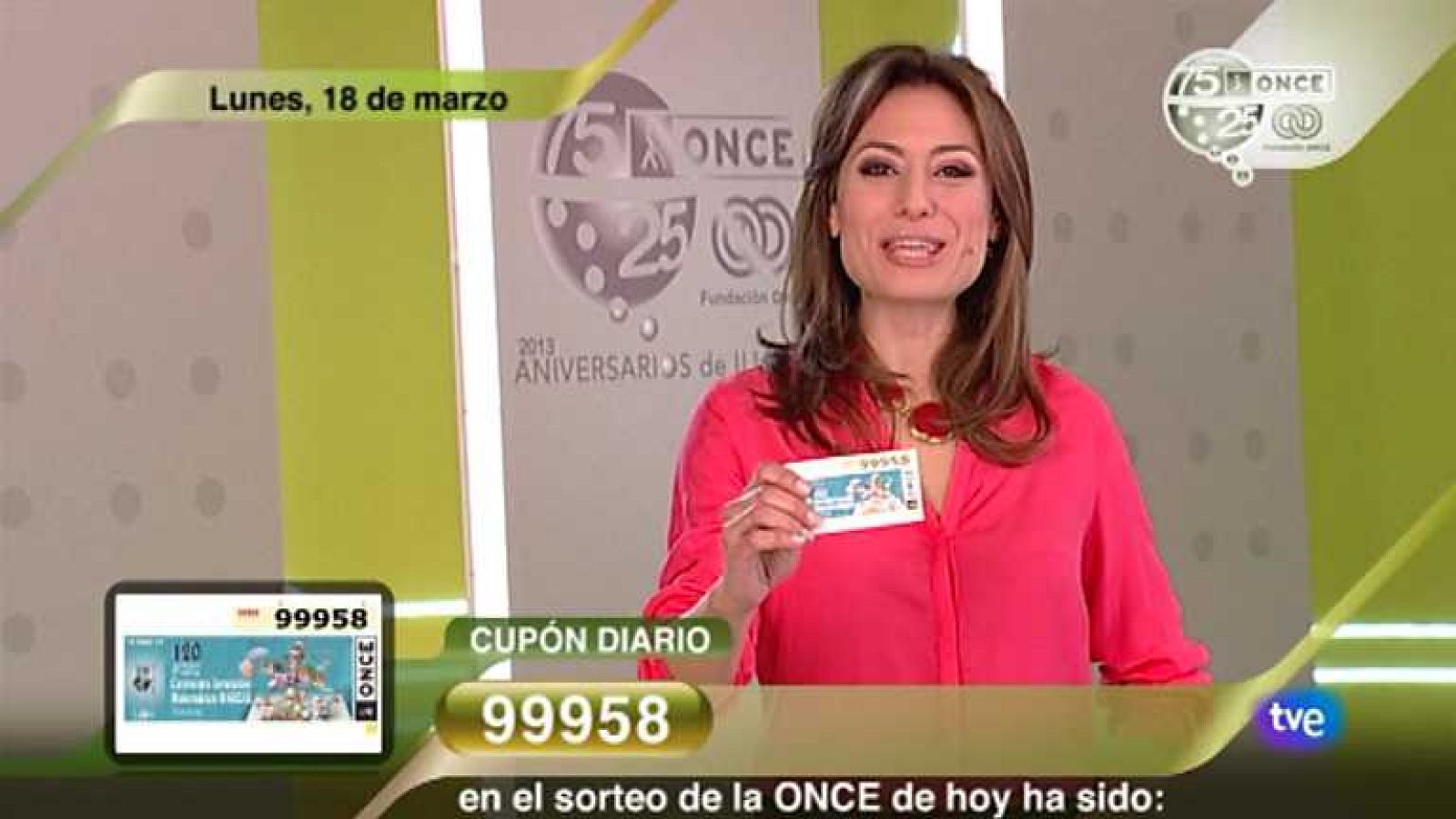 Sorteo ONCE - 18/03/13 - Ver ahora
