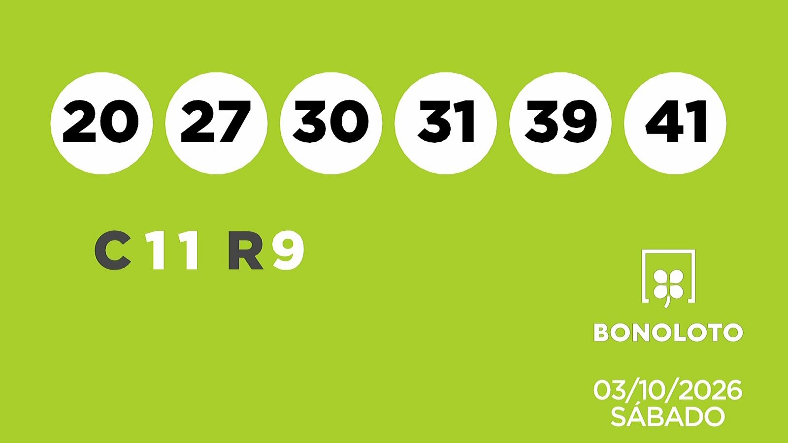 Sorteo de la Lotería Bonoloto del 03/10/2026 - Ver ahora