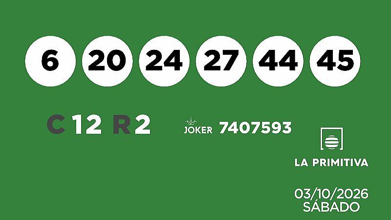 Sorteo de la Lotería Primitiva y Joker del 03/10/2026 - Ver ahora