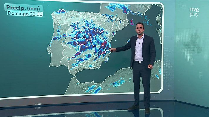 El tiempo - Tormentas fuertes en amplias zonas del centro y norte peninsular, meseta Sur, sierra del sureste