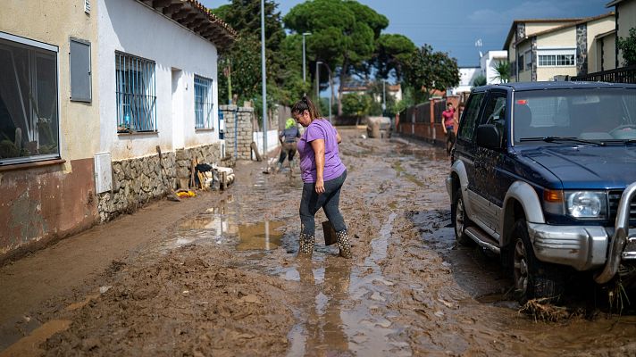 Telediario Fin de Semana - Comienzan las tareas de limpieza y reparación tras el temporal en Cataluña