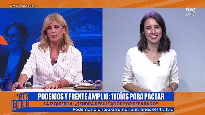 Malas lenguas - Irene Montero analiza el adelanto electoral y el futuro de la izquierda