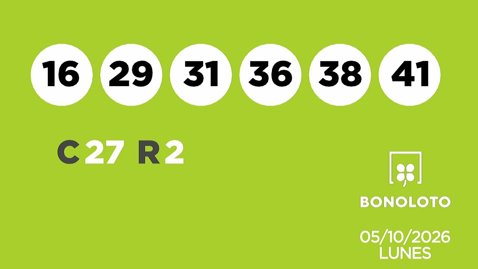 Sorteo de la Lotería Bonoloto del 05/10/2026 - Ver ahora