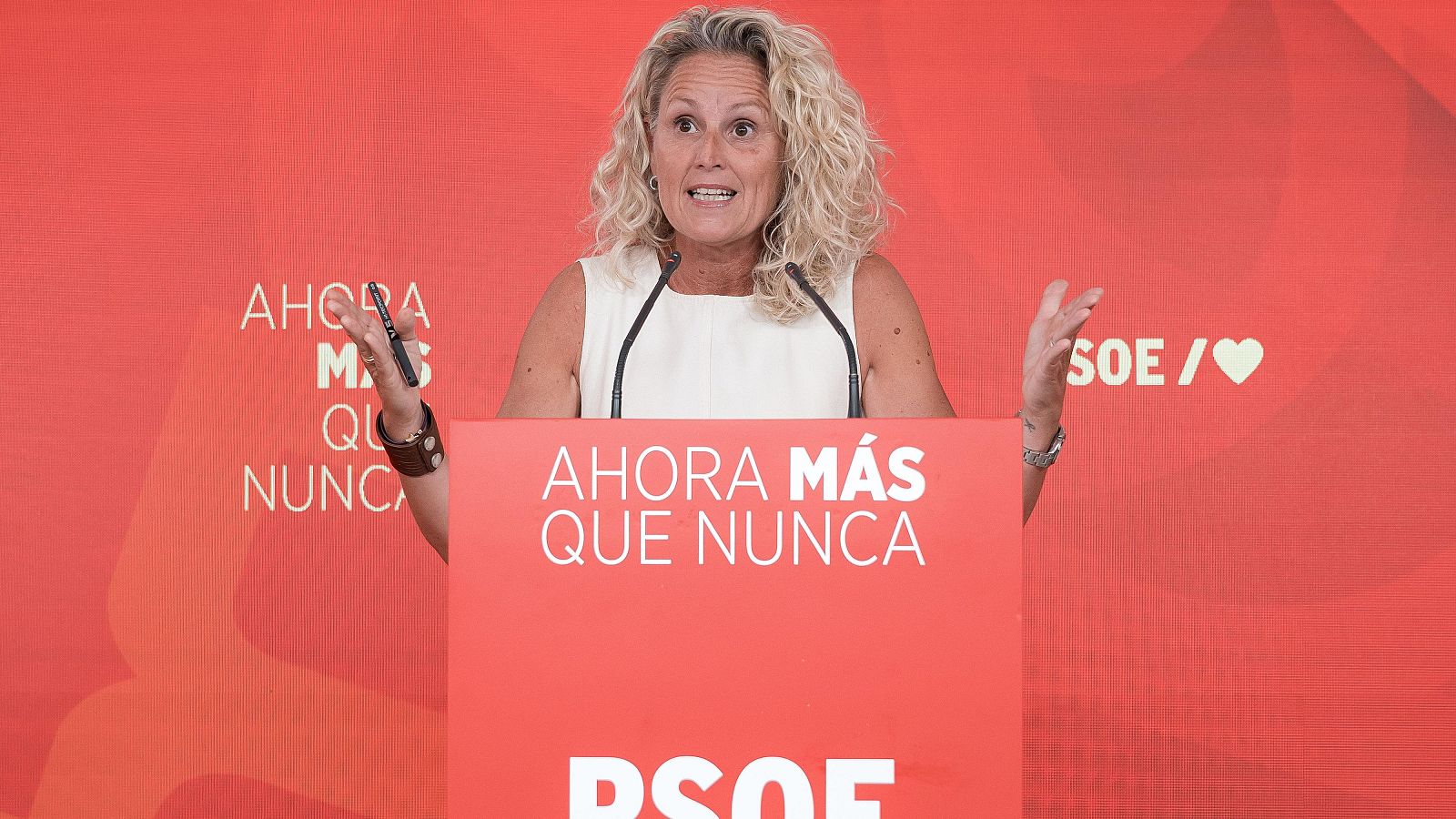 La portavoz de la Ejecutiva Federal del PSOE, Montse Mínguez