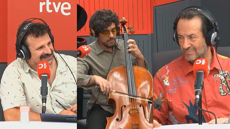 Ángel Carmona, el chelista Daniel Acebes y Luis Ángel de Benito