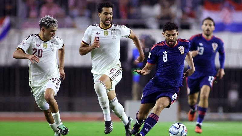 Espa�a tira del 'factor Merino' para vencer en Croacia y meterse en cuartos de final de la Nations League