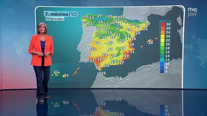 El tiempo - Descenso de las temperaturas máximas en Canarias y la mayor parte de la Península