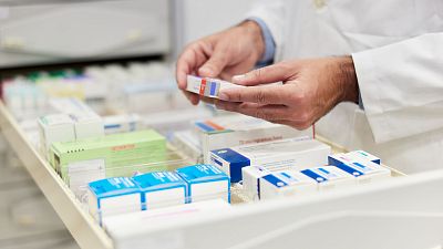 Medicamentos en una farmacia