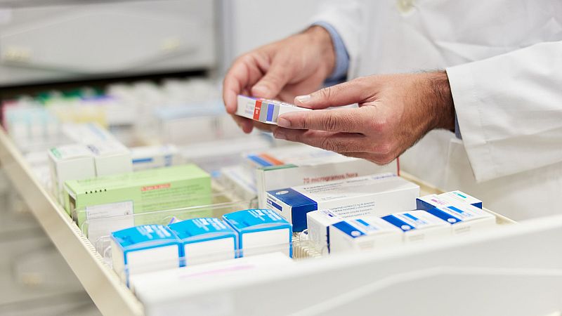 Medicamentos en una farmacia