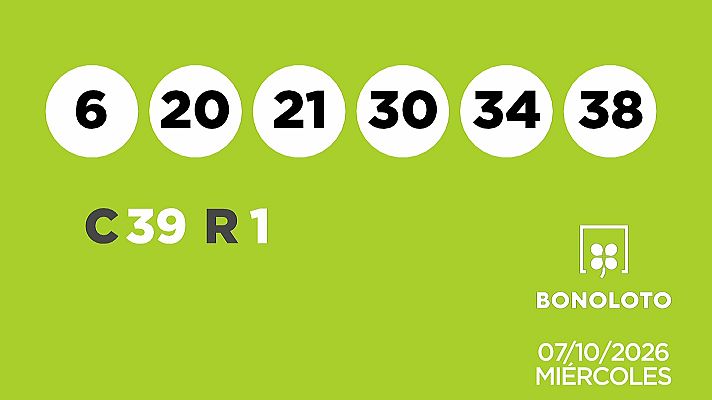 SELAE - Sorteo de la Lotería Bonoloto del 07/10/2026