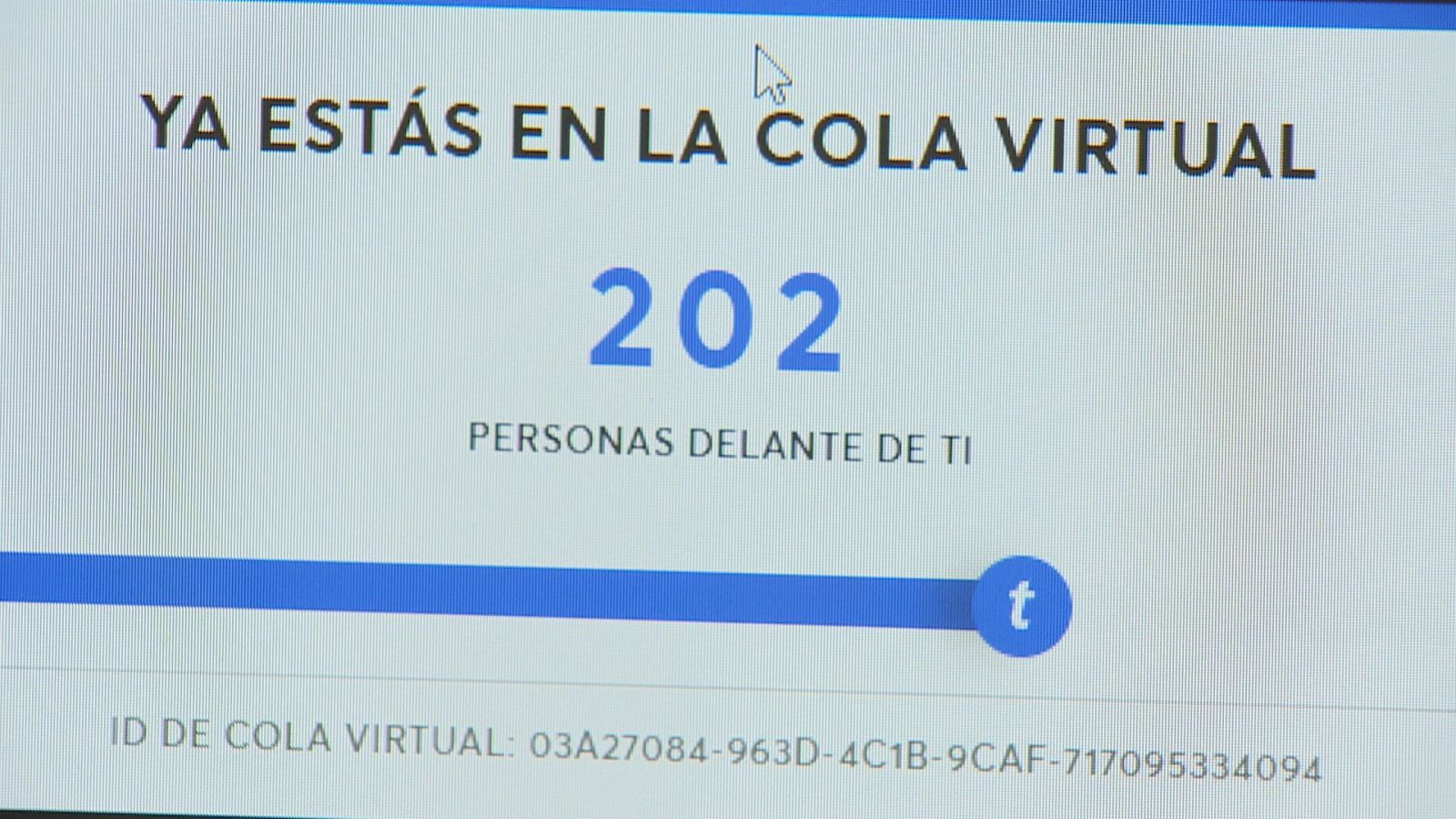 Imagen de una posición asignada en una cola virtual