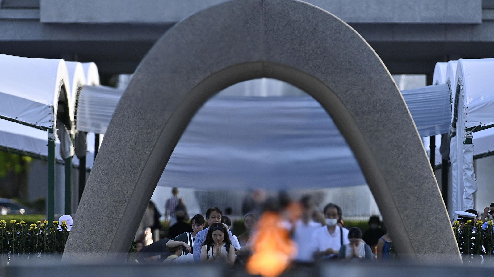 Homenaje a las víctimas de la bomba atómica en Hiroshima