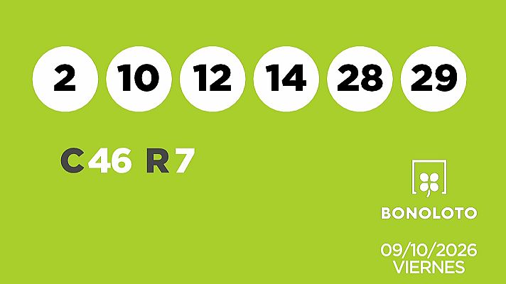 SELAE - Sorteo de la Lotería Bonoloto y Euromillones del 09/10/2026