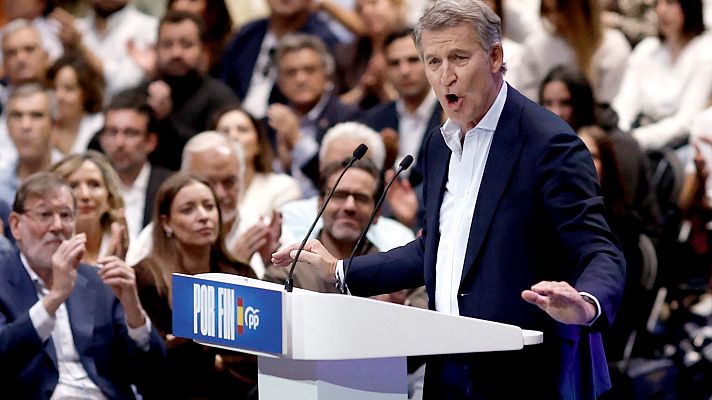 Telediario Fin de Semana - Feijóo promete gobernar "con la verdad por delante"