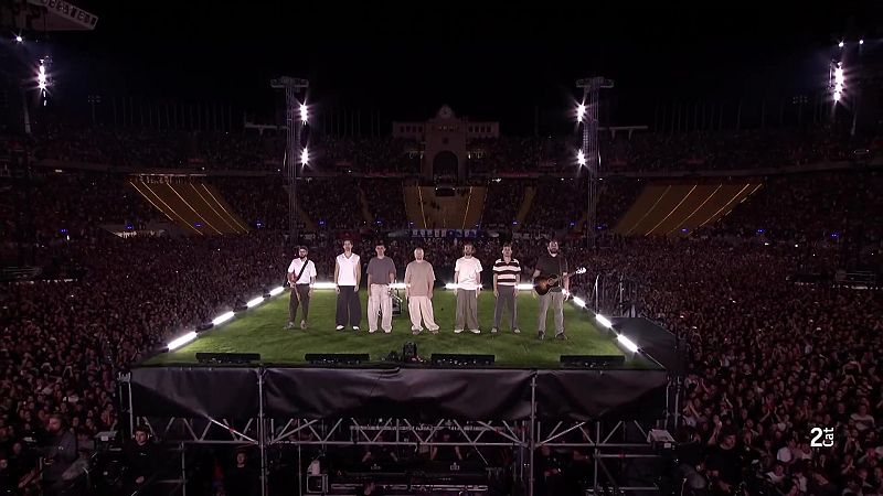 Concert de comiat d'Oques Grasses des de l'Estadi Ol�mpic Llu�s Companys de Barcelona.