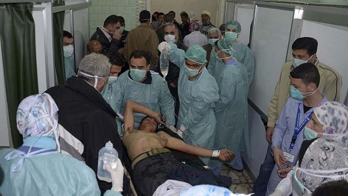 Telediario 1 - Posible ataque químico en Siria