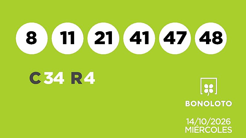 Sorteo de la Lotería Bonoloto del 14/10/2026 - Ver ahora