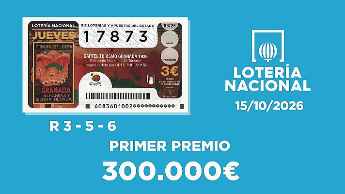 SELAE - Sorteo de la Lotería Nacional del 15/10/2026
