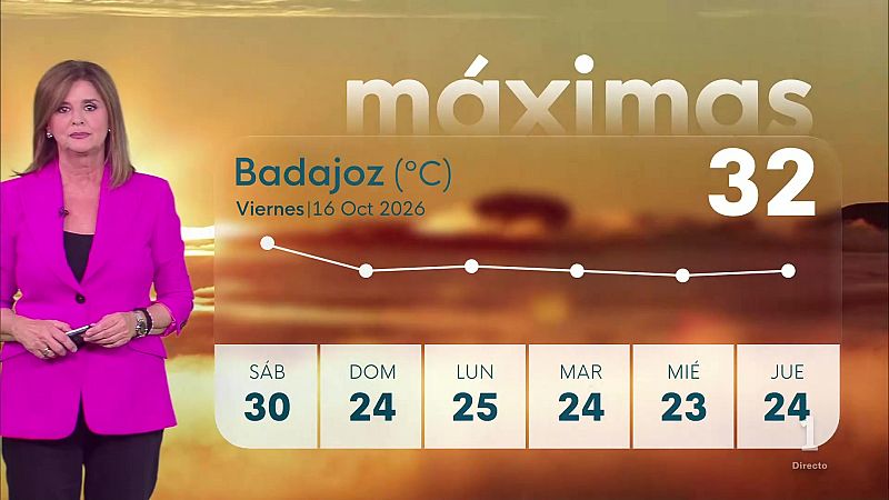 El Tiempo en Extremadura - 16/10/2026