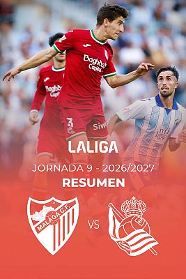 Resúmenes de LaLiga - Málaga - Real Sociedad: resumen del partido de la 9ª jornada de Liga | Primera