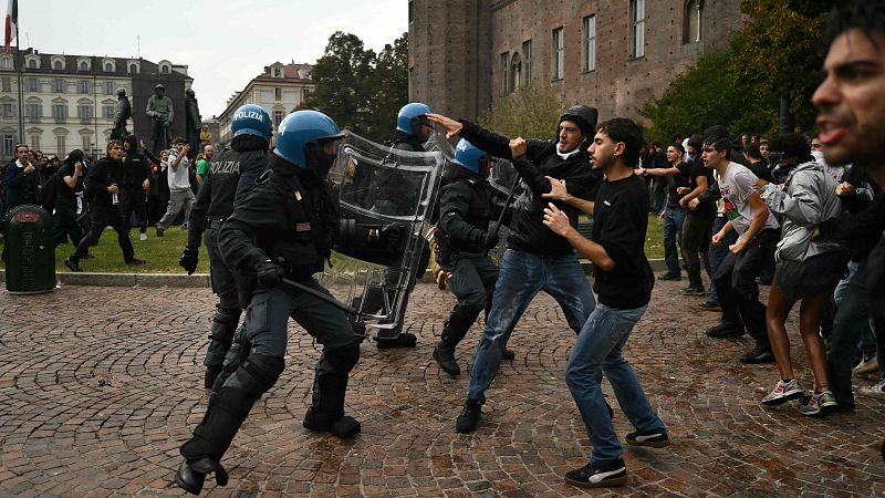 Protestas estudiantiles en Italia