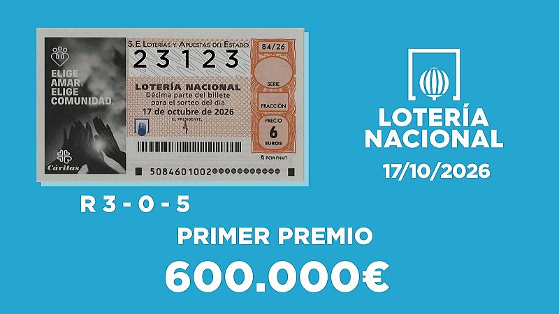 Sorteo de la Lotería Nacional del 17/10/2026 - Ver ahora