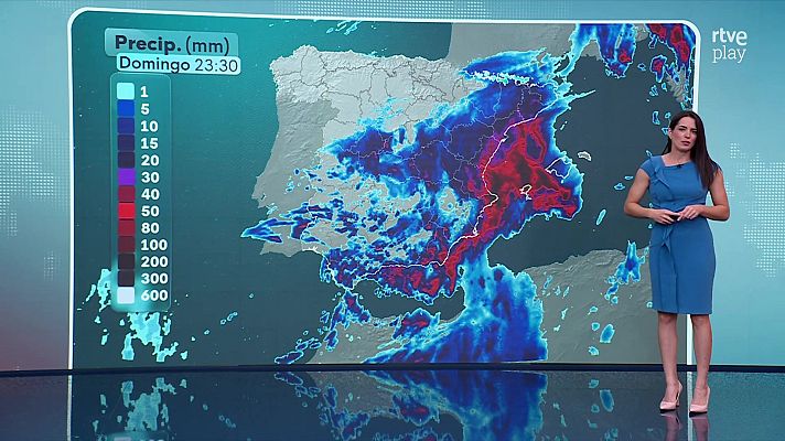 El tiempo - Chubascos y tormentas fuertes y con granizo en regiones de Andalucía y  de Cataluña