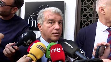 Joan Laporta: ''Suerte que tenemos a Javier Tebas para combatir estos ataques del Real Madrid''