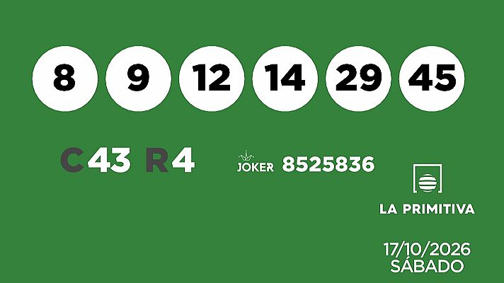 SELAE - Sorteo de la Lotería Primitiva y Joker del 17/10/2026