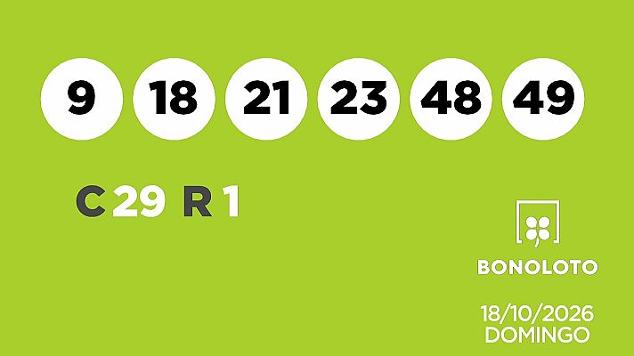 SELAE - Sorteo de la Lotería Bonoloto del 18/10/2026