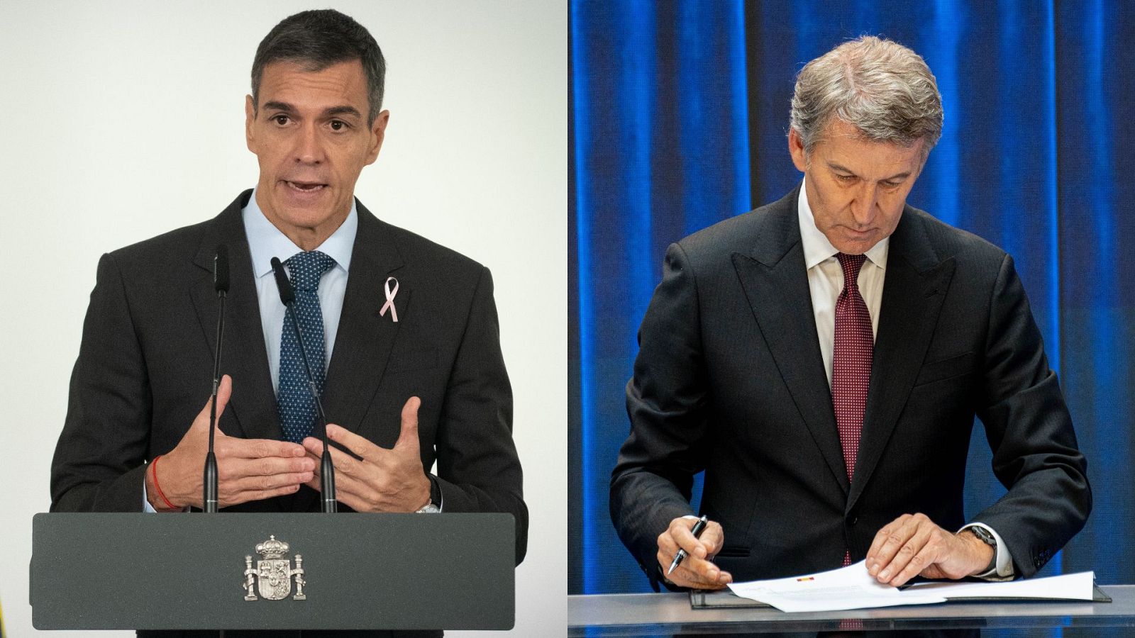 Pedro Sánchez y Alberto Núñez Feijóo