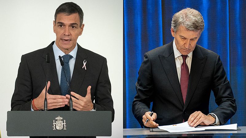 Pedro Sánchez y Alberto Núñez Feijóo
